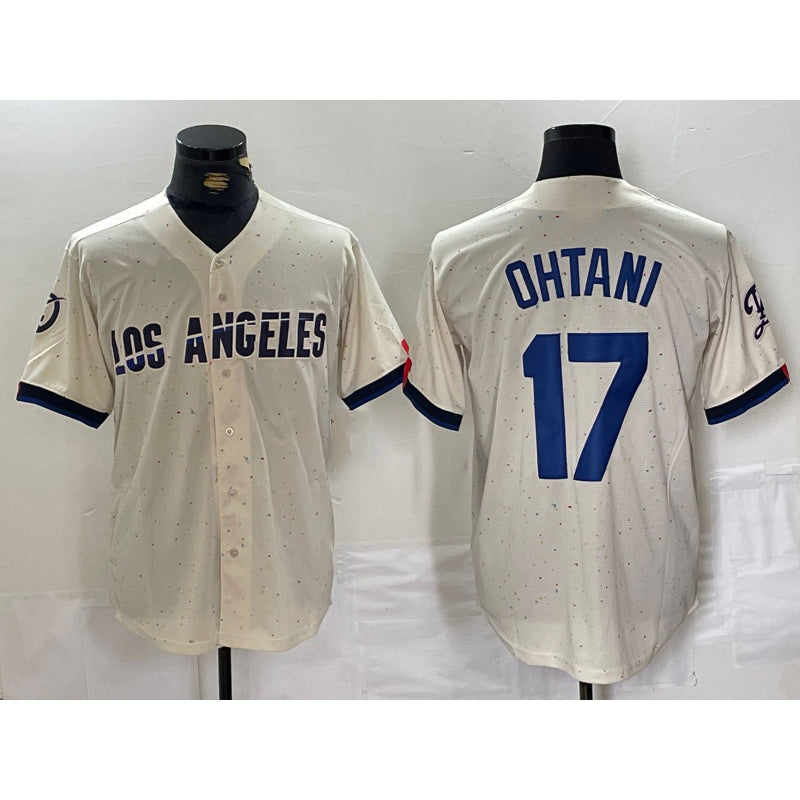 Los Angeles Dodgers #17 Shohei Ohtani Cream JEROMEN 2024 City Connect Limited Stitched Jerseys
