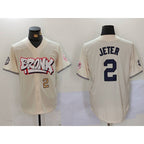 New York Yankees #2 Derek Jeter Cream JEROMEN Limited Stitched Jerseys