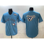 Toronto Blue Jays Team Big Logo Blue JEROMEN 2025 World Series Home Cool Base Stitched Jersey