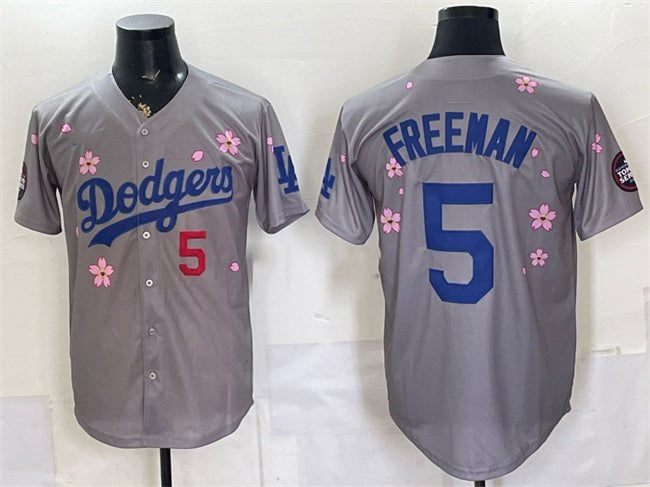 Los Angeles Dodgers #5 Freddie Freeman Grey JEROMEN 2025 Tokyo Series Limited Stitched Jersey