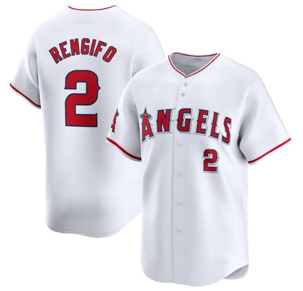 Los Angeles Angels #2 Luis Rengifo White JEROMEN Home Limited Stitched Jersey