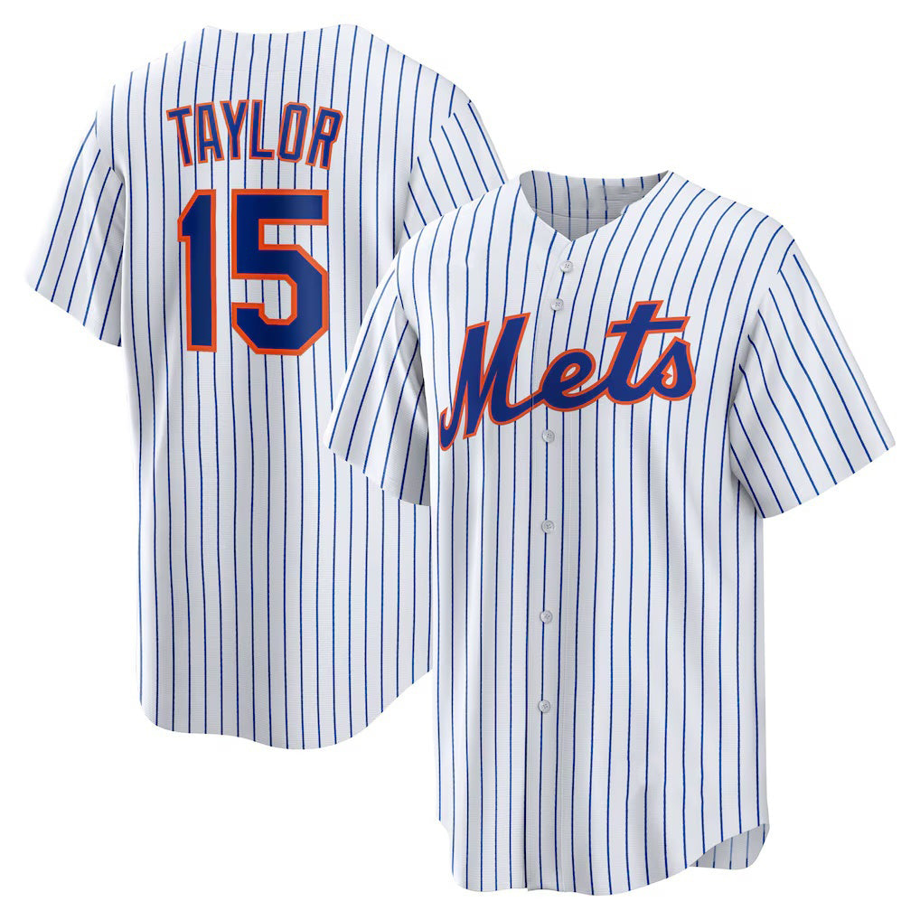 New York Mets #15 Tyrone Taylor White JEROMEN Home Replica Jersey