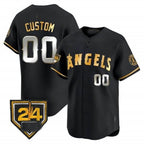 Custom Los Angeles Angels 2024 Spring Training Patch Vapor Premier Limited Jersey ¨C All Stitched-Black JEROMEN