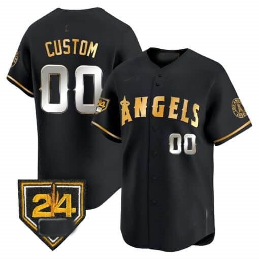 Custom Los Angeles Angels 2024 Spring Training Patch Vapor Premier Limited Jersey ¨C All Stitched-Black JEROMEN