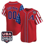 Custom Arizona Diamondbacks America 250 Edition Vapor Premier Limited Red JEROMEN Stitched Jerseys