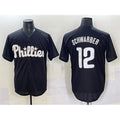Philadelphia Phillies #12 Kyle Schwarber Black JEROMEN Lights Out Limited Stitched Jersey