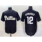Philadelphia Phillies #12 Kyle Schwarber Black JEROMEN Lights Out Limited Stitched Jersey