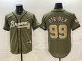 Atlanta Braves #99 Spencer Strider Olive JEROMEN 2026 Armed Forces Day Stitched Jersey