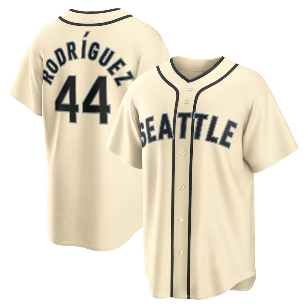 Seattle Mariners #44 Julio Rodriguez Alternate Cream JEROMEN Jersey