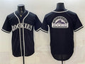 Colorado Rockies Team Big Logo 2026 Fashion Replica Black JEROMEN Out Stitched Jersey