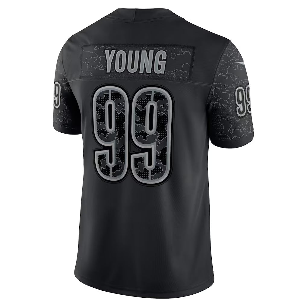 W.Commanders #99 Chase Young Black JEROMEN RFLCTV Limited Jersey