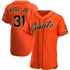 San Francisco Giants #31 LaMonte Wade Jr Orange JEROMEN 2021 Alternate Jersey