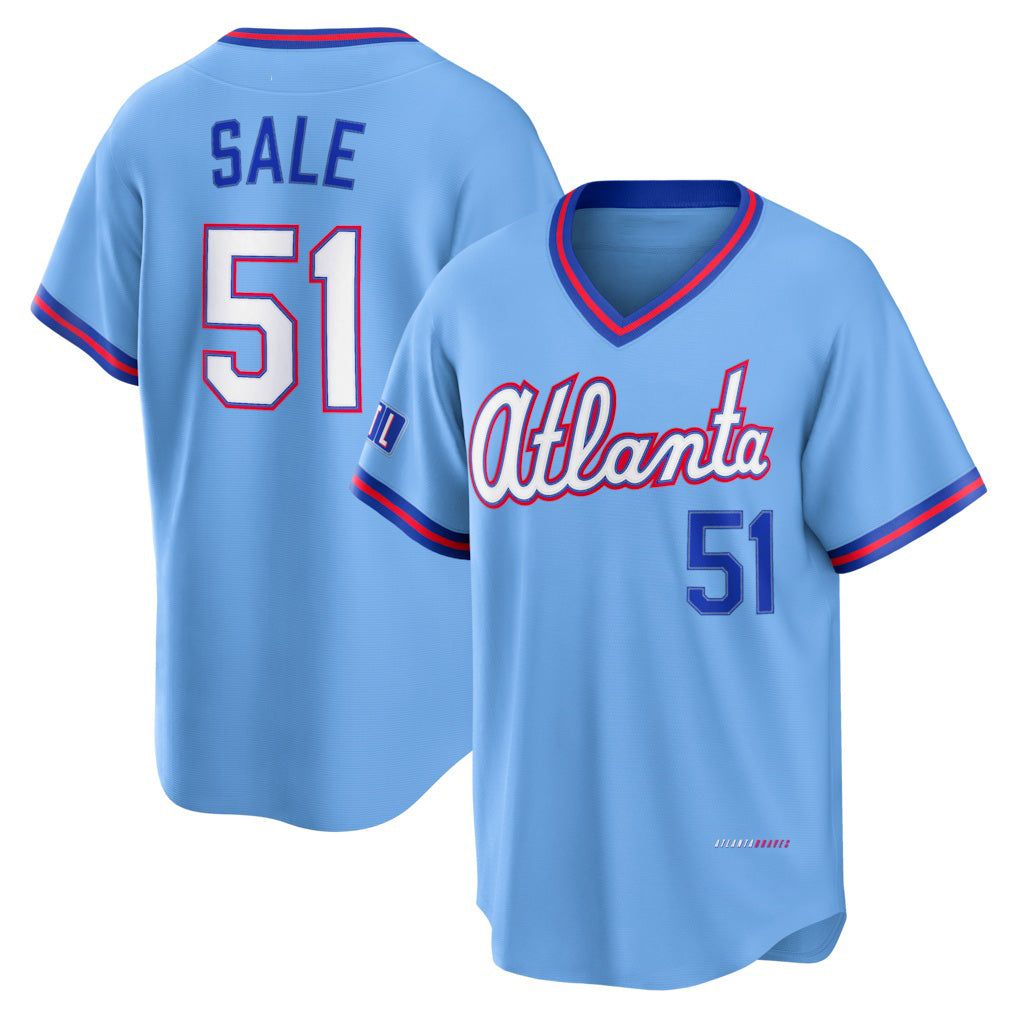 Atlanta Braves #51 Chris Sale Powder Blue JEROMEN 2026 City Connect Stadium Jersey
